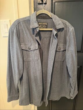 Men's Lightweight Gray Shirt-Jacket by Grizzly Mountain